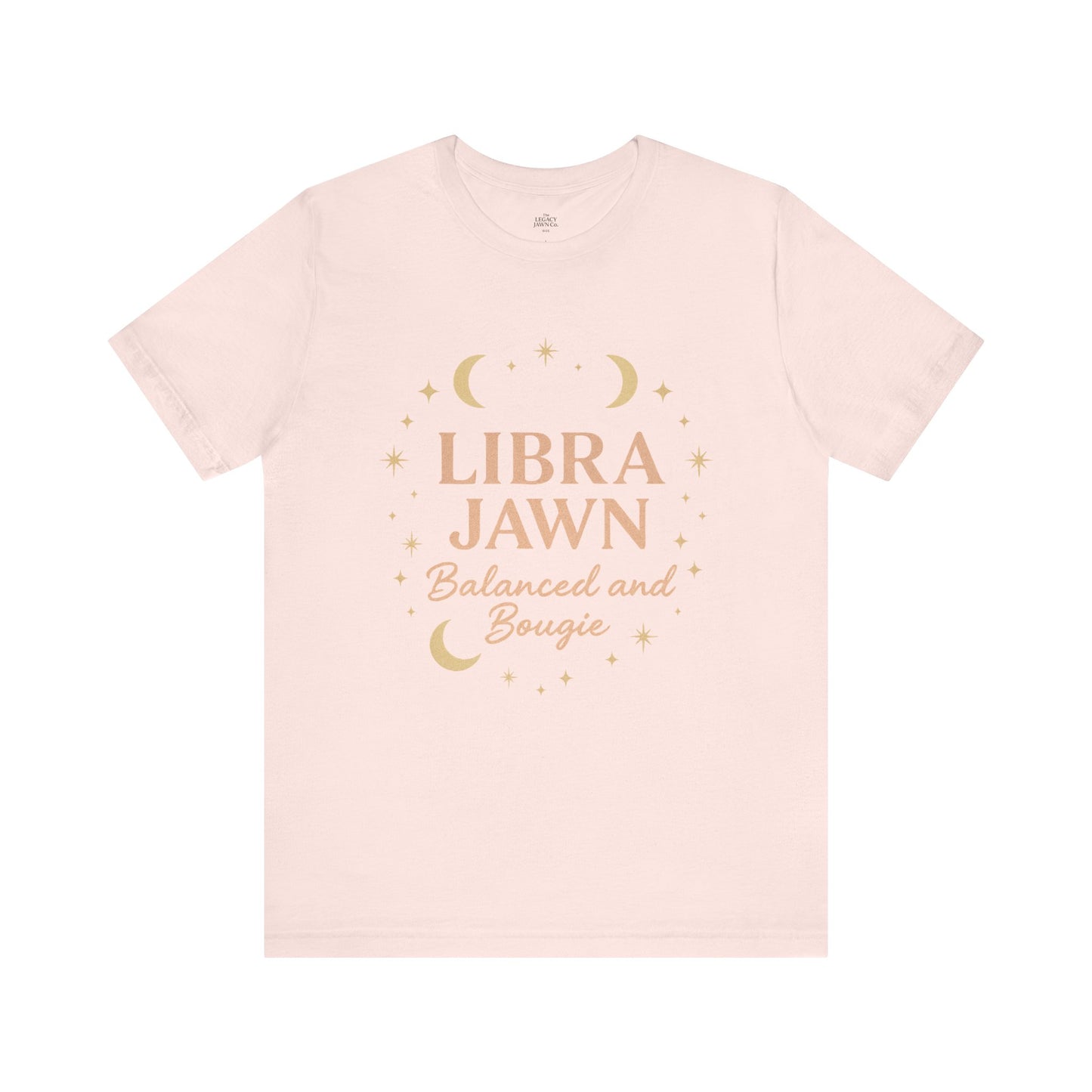 Libra Jawn Tee - Balanced and Bougie Unisex Short Sleeve Shirt, Astrology Gift, Birthday Outfit, Casual Wear, Zodiac Apparel
