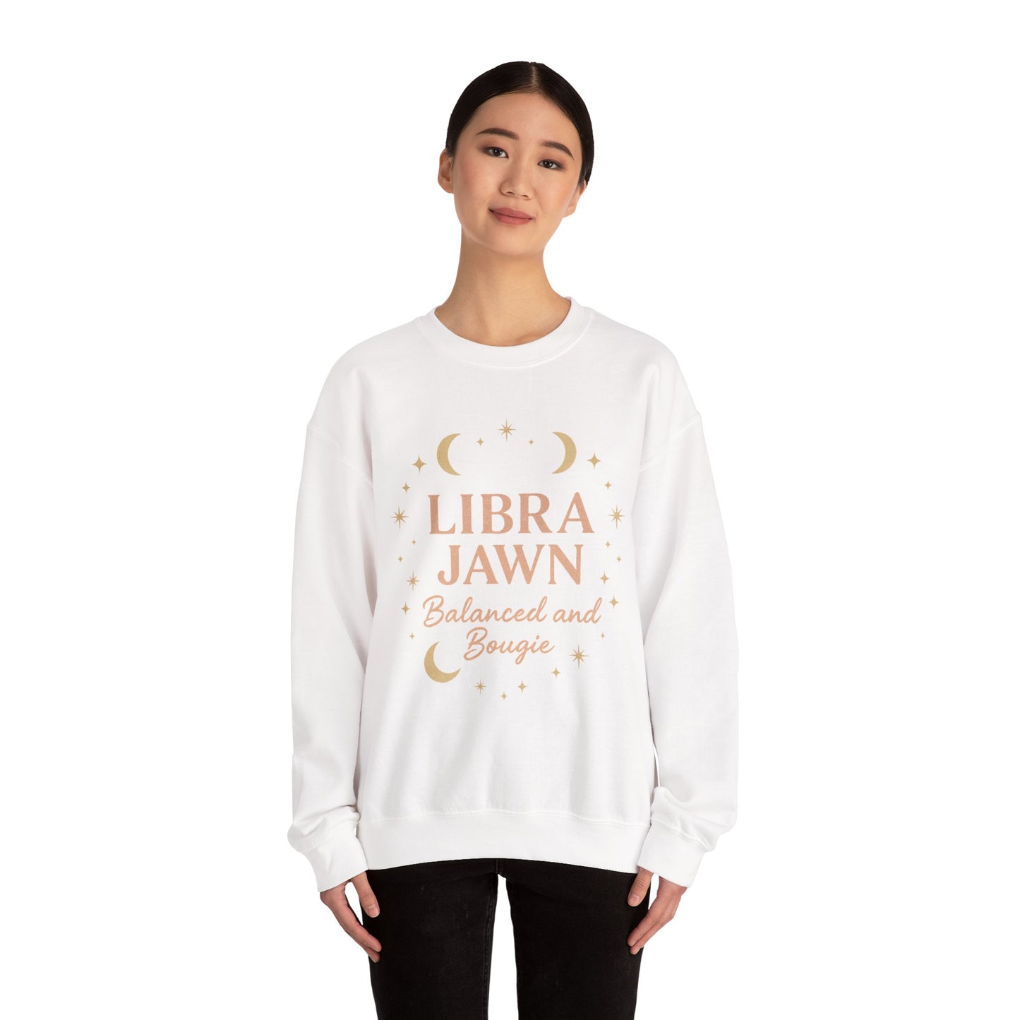 Libra Jawn Sweatshirt | Cozy Zodiac Crewneck | Astrology Gift | Balanced and Bougie | Libra Season Apparel | Perfect for Birthdays, Holidays
